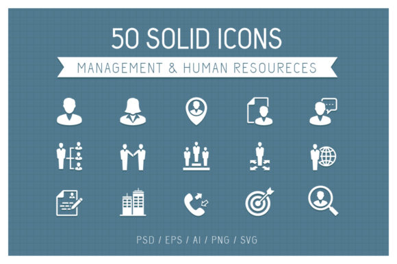 Download 50 Management Human Resource Filled Icon - Premium Resources